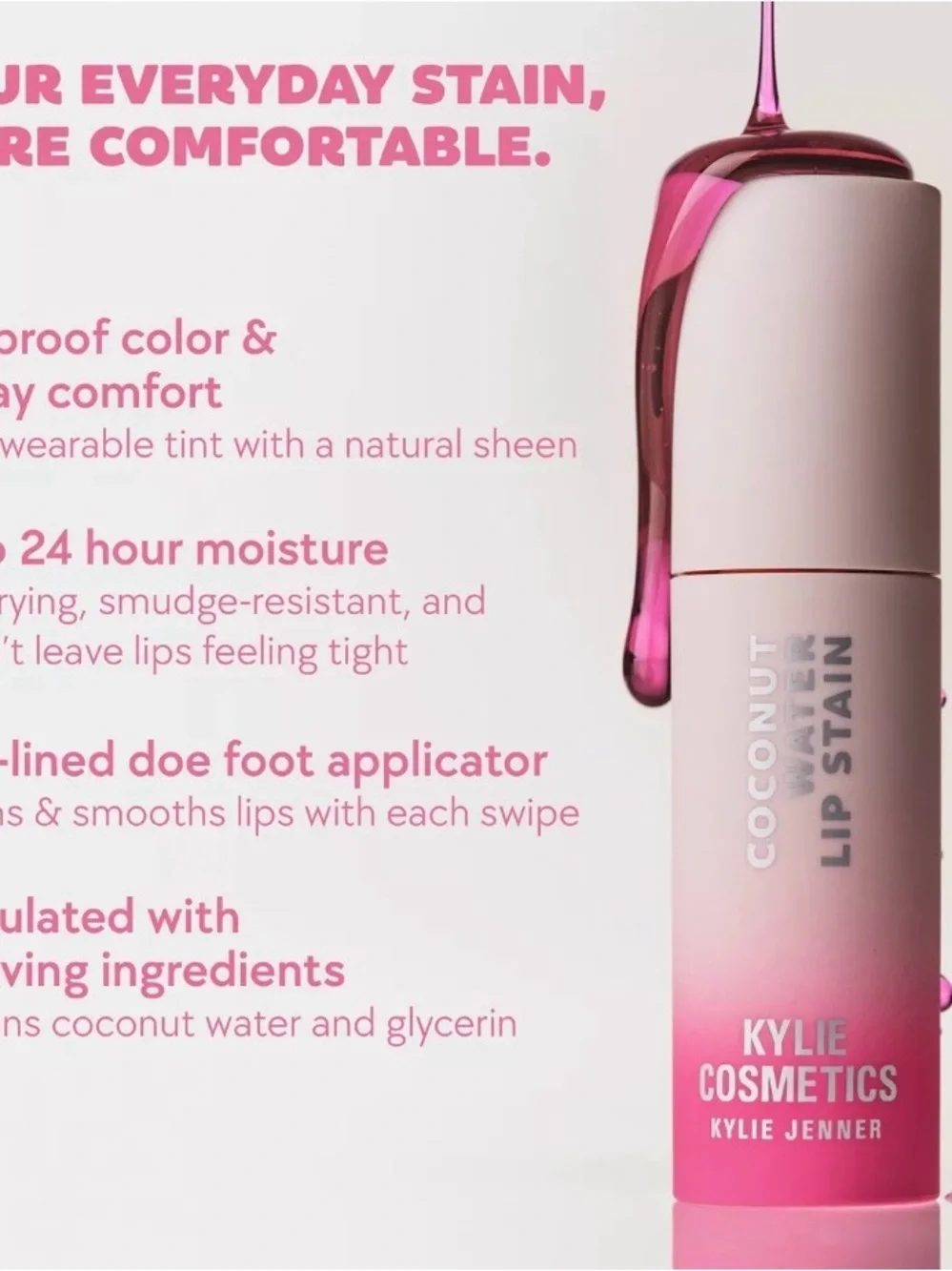 Kylie Cosmetics Coconut Water Lip Stain shade Sugar Cone  Brand New in Box!!